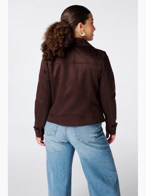 Ms Mode Manteaux veste biker en suédine - Kiabi