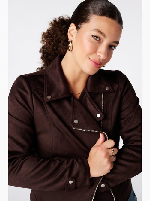 Ms Mode Manteaux veste biker en suédine - Kiabi