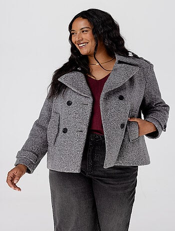 MS MODE Manteaux Veste courte à double boutonnage