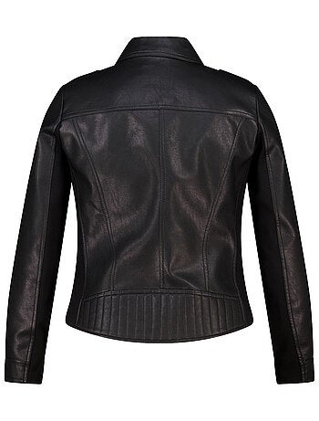 MS MODE Manteaux Veste de motard en cuir synthétique