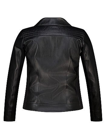 MS MODE Manteaux Veste de style motard en similicuir