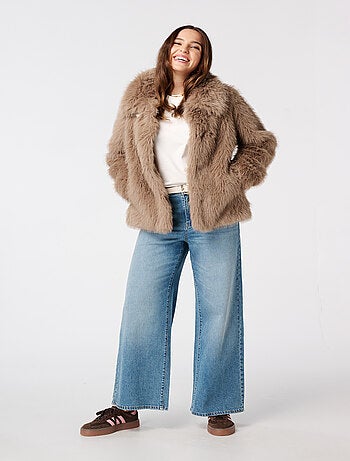 MS MODE Manteaux Veste en fausse fourrure