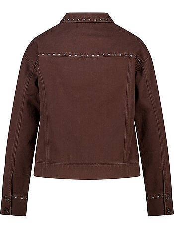 MS MODE Manteaux Veste en jean à clous