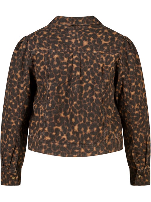 Ms Mode Manteaux veste en jean à imprimé animal - Kiabi