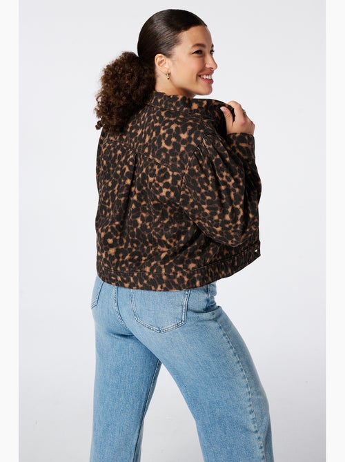Ms Mode Manteaux veste en jean à imprimé animal - Kiabi