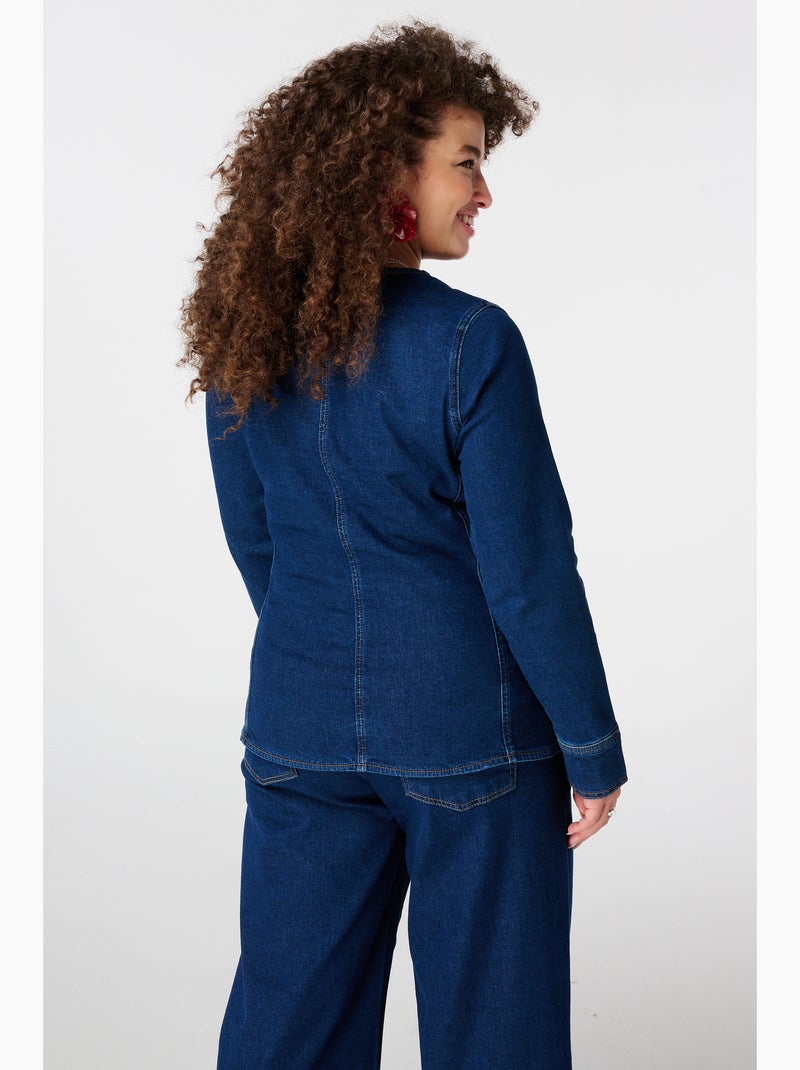 MS MODE Manteaux Veste en jean ajustée Bleu - Kiabi