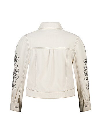 MS MODE Manteaux Veste en jean avec broderie