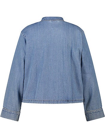 MS MODE Manteaux Veste en jean avec cordons à nouer