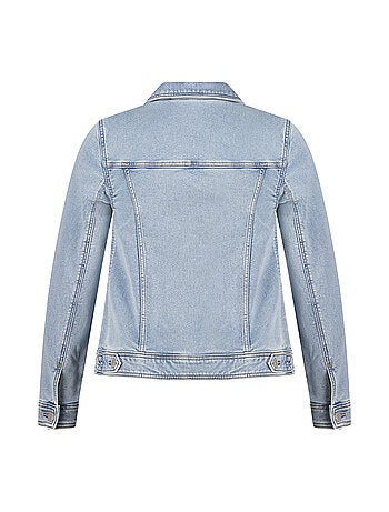 MS MODE Manteaux Veste en jean avec fermeture à boutons