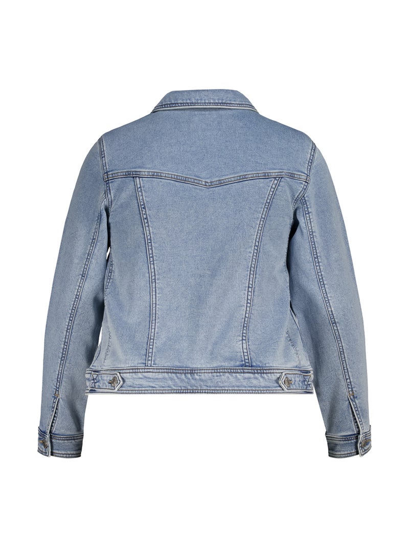 MS MODE Manteaux Veste en jean extensible Bleu denim - Kiabi