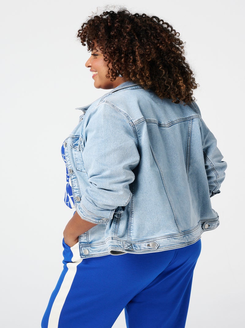 MS MODE Manteaux Veste en jean extensible Bleu denim - Kiabi