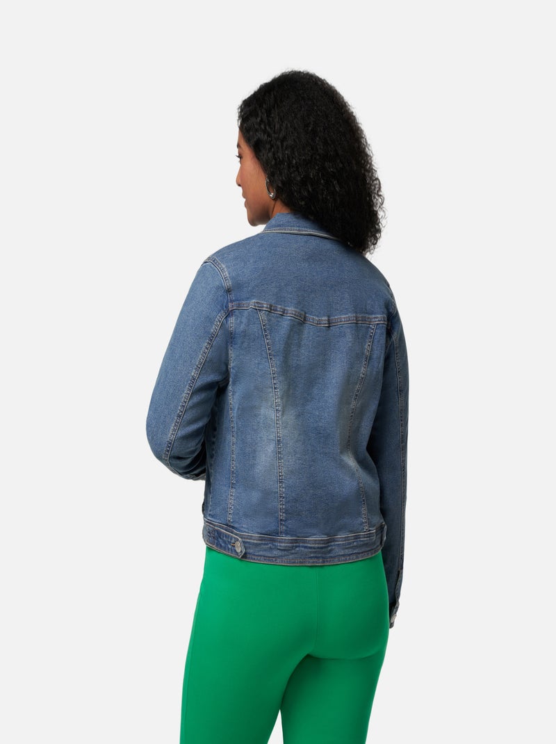 MS MODE Manteaux Veste en jean extensible Bleu roi - Kiabi
