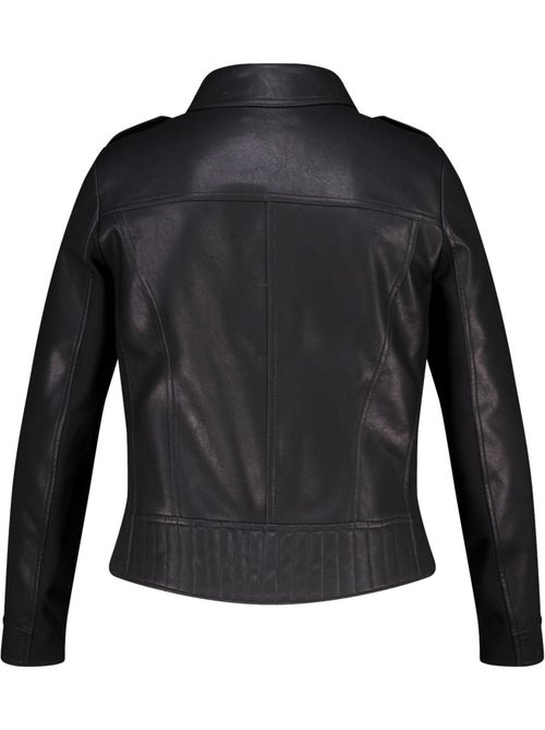 MS MODE Manteaux Veste en similicuir avec détails argentés - Kiabi