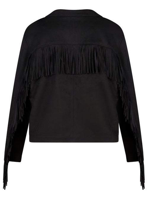 MS MODE Manteaux Veste en suédine à franges - Kiabi