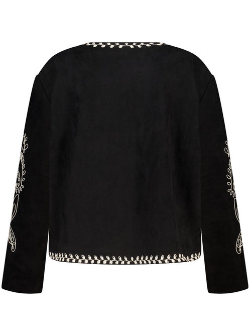 MS MODE Manteaux Veste en suédine avec broderie - Kiabi