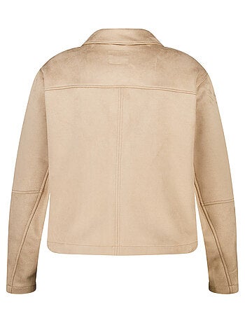 MS MODE Manteaux Veste en suédine avec fermeture à boutons