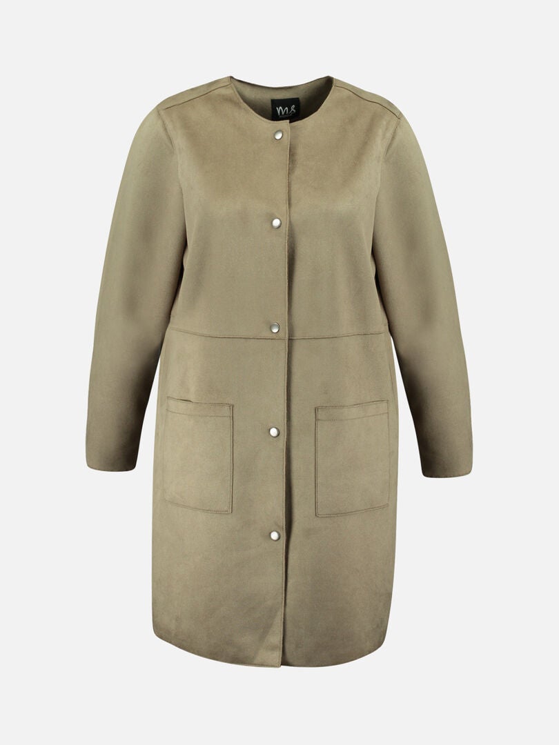 Manteau Pardessus Cop Copine Taille 36 Kaki - Coton - Occasion Très Bon état