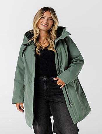 MS MODE Manteaux Veste imperméable avec capuche