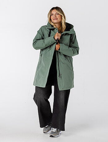 MS MODE Manteaux Veste imperméable avec capuche
