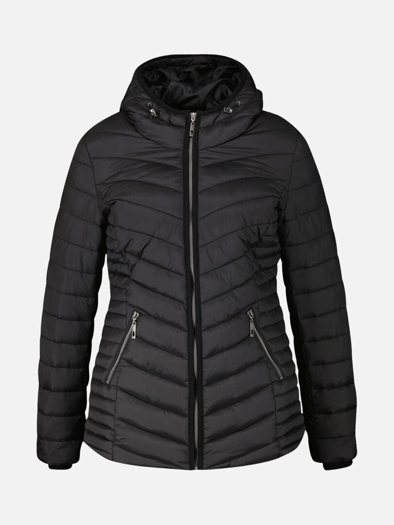 Veste Légère Blazer Noir Taille 46 Votre Mode - Col, Manches Longues, Mi-longue - Pour Femme