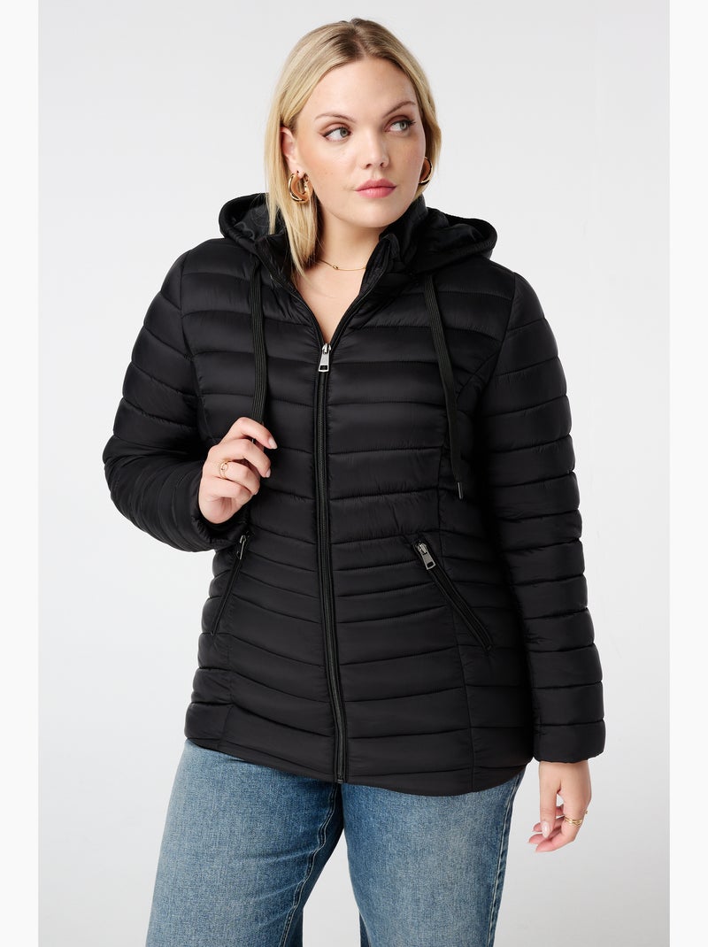 MS MODE Manteaux Veste légèrement matelassée Noir Grandes - Main Image