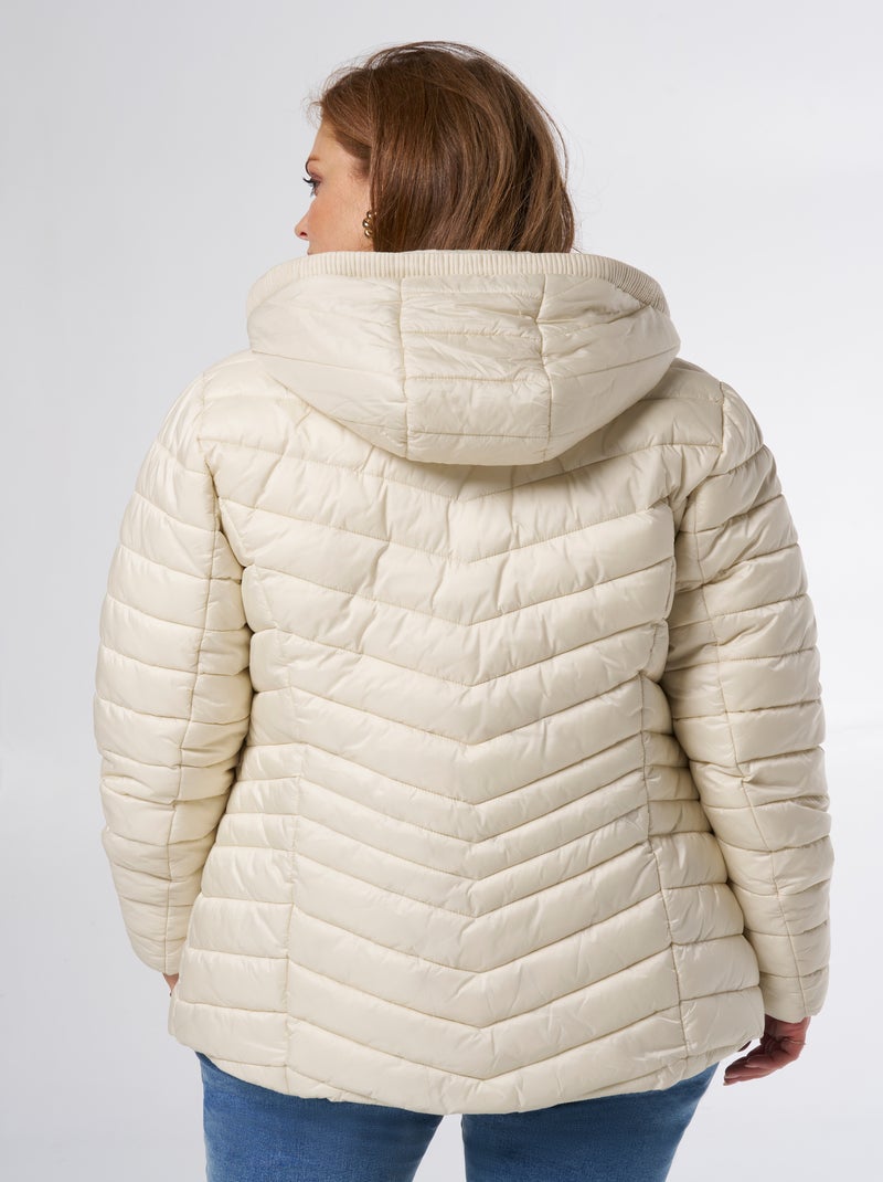 MS MODE Manteaux Veste matelassée à capuche Blanc - Kiabi
