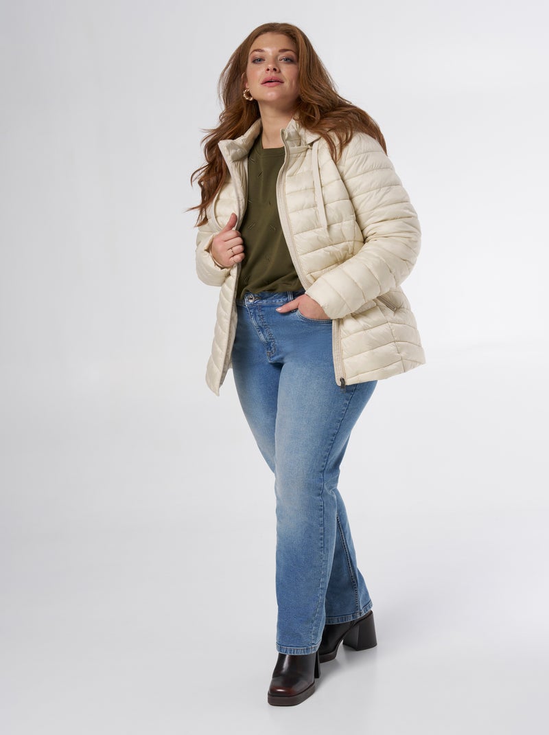 MS MODE Manteaux Veste matelassée à capuche Blanc - Kiabi