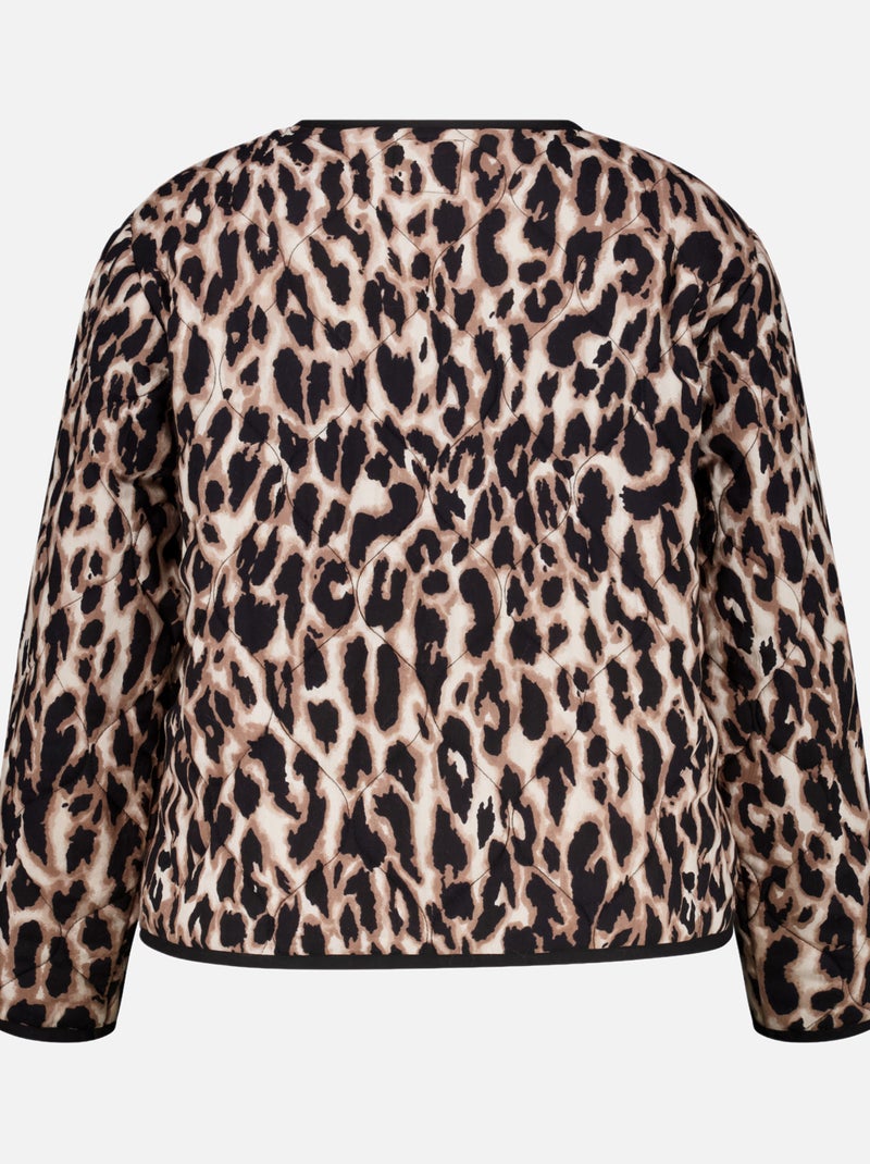 MS MODE Manteaux Veste matelassée avec imprimé panthère Marron - Kiabi