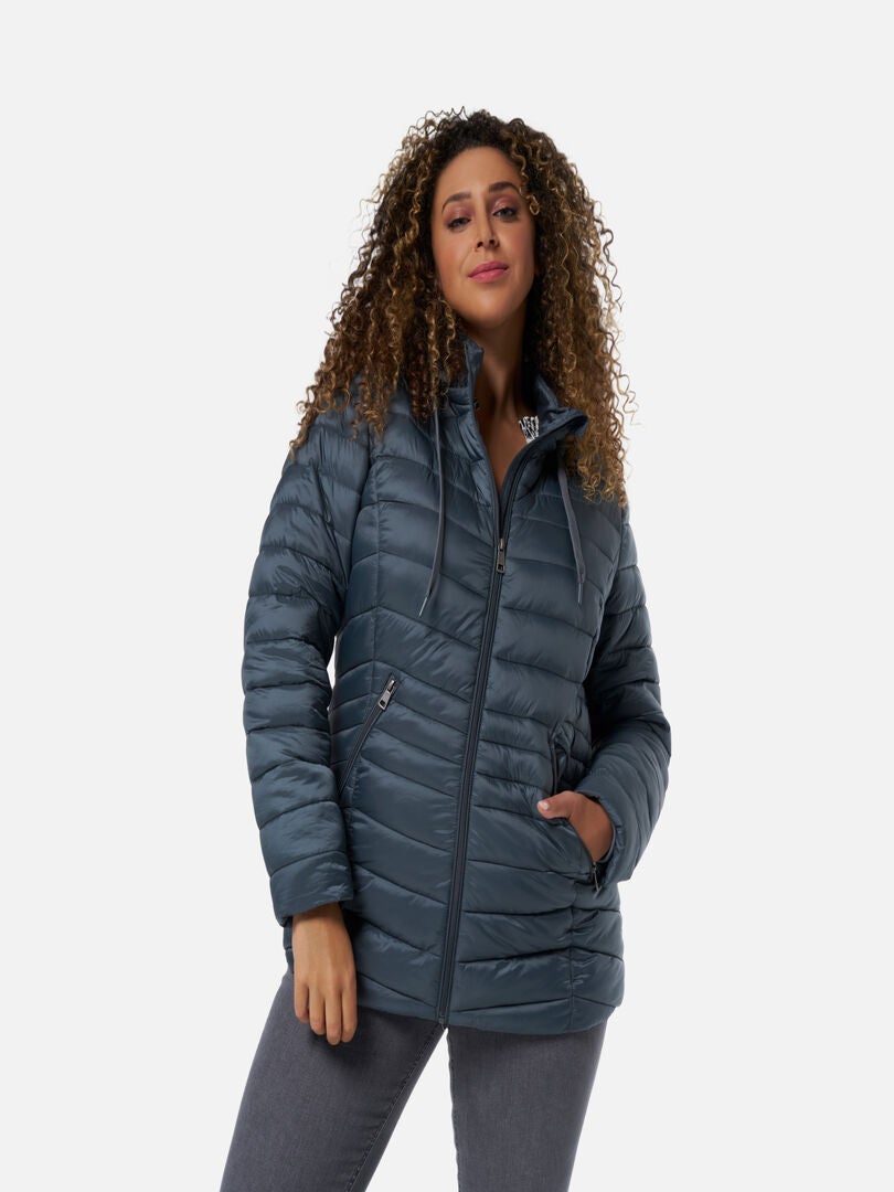 Manteau Femme D’hiver MOKBAY – Doudoune Légère Avec Capuche – Idéal Pour Randonnée Et Ville – Style Moderne Et Chaud