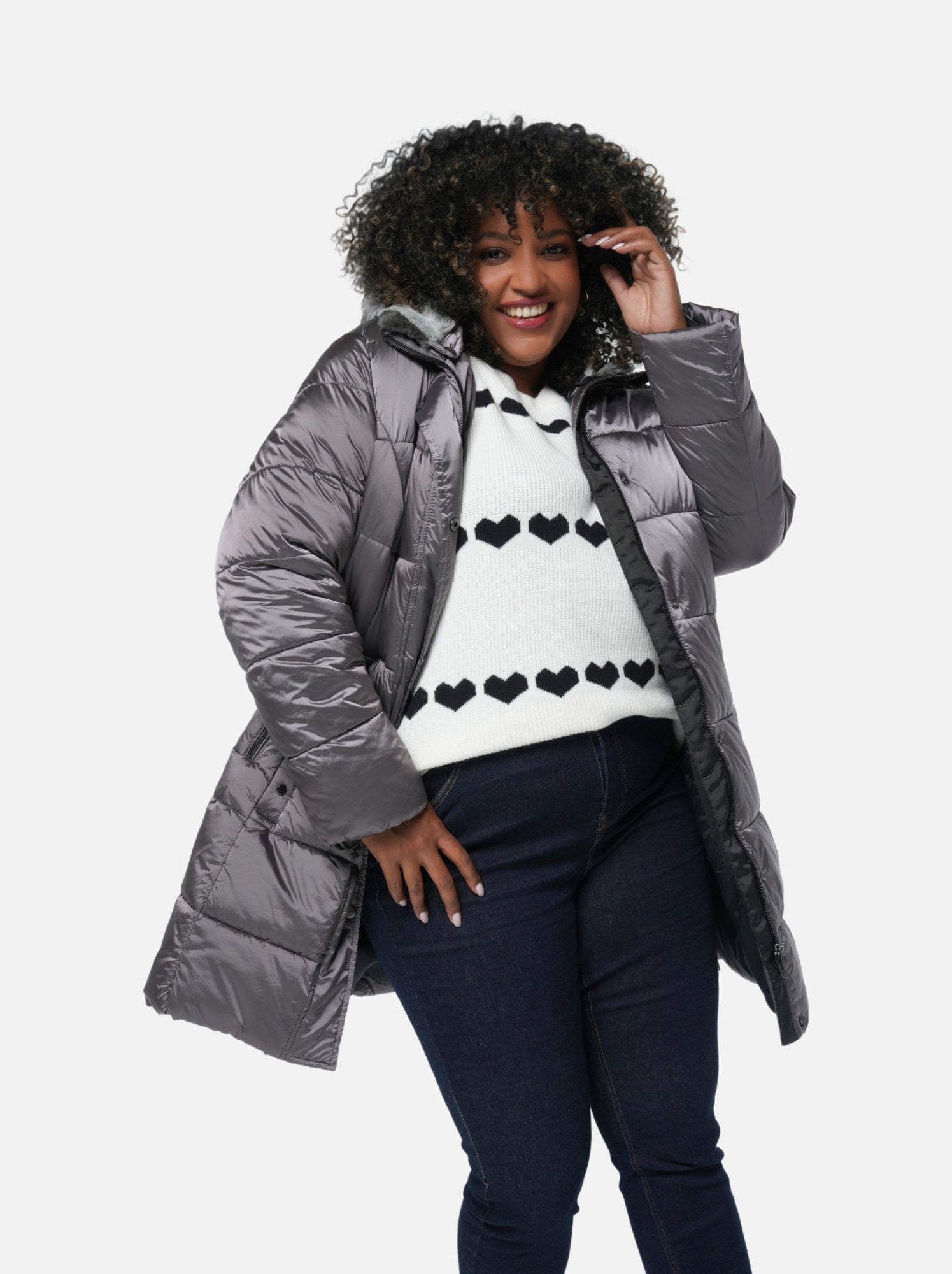 Doudoune Femme Mi-longue Légère - Manteau Matelassé Avec Capuche - Grande Taille - Pour Automne Et Hiver - Style Décontracté - 5
