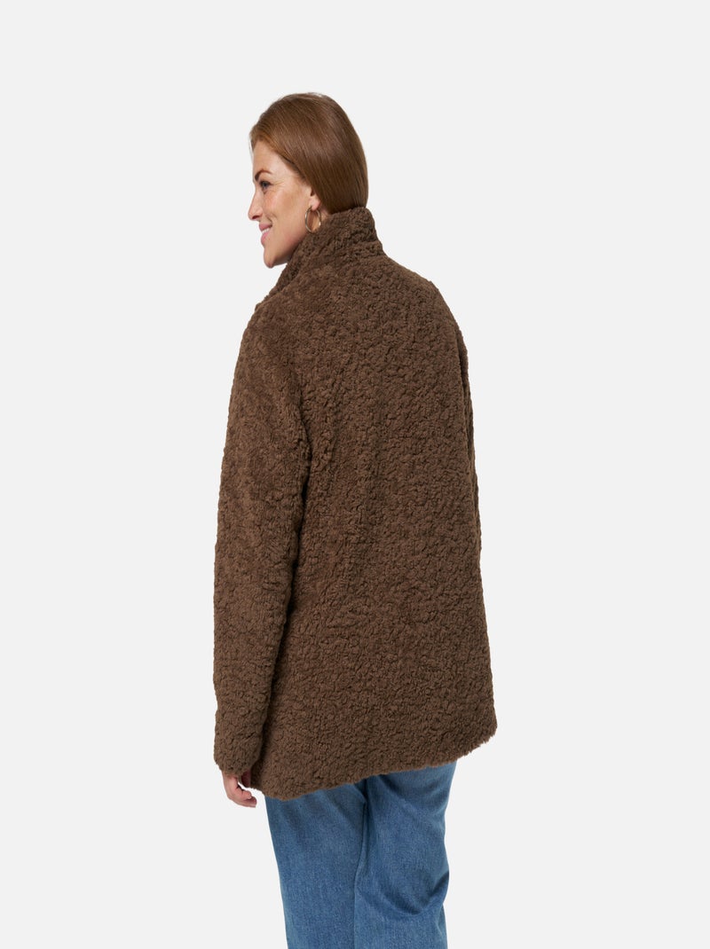 MS MODE Manteaux Veste teddy Marron - Kiabi