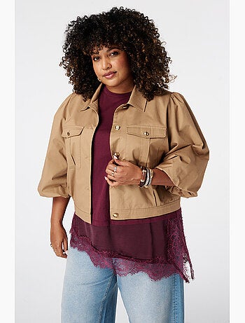 MS MODE Manteaux Veste utility avec manches bouffantes