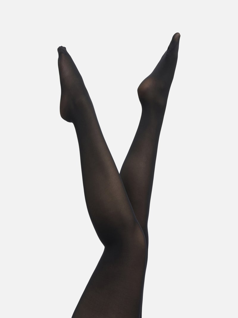 Ms mode pack de 2 collants moulants 90 deniers Noir - Kiabi