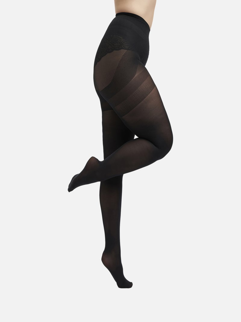 Ms mode pack de 2 collants moulants 90 deniers Noir - Kiabi