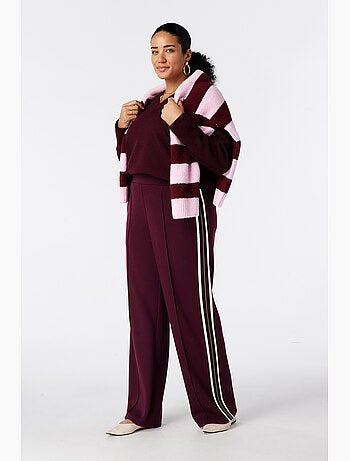 Ms mode pantalon à bande contrastante