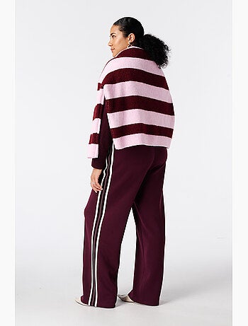 Ms mode pantalon à bande contrastante