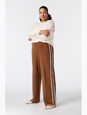 Ms mode pantalon à bande contrastante