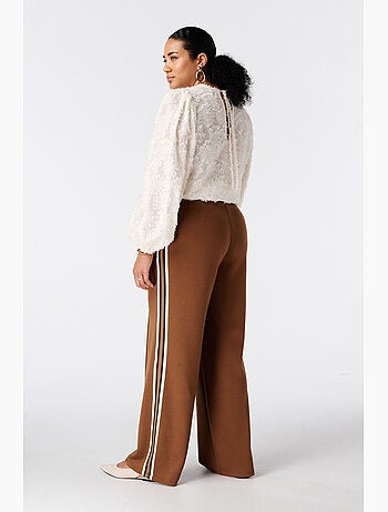 Ms mode pantalon à bande contrastante