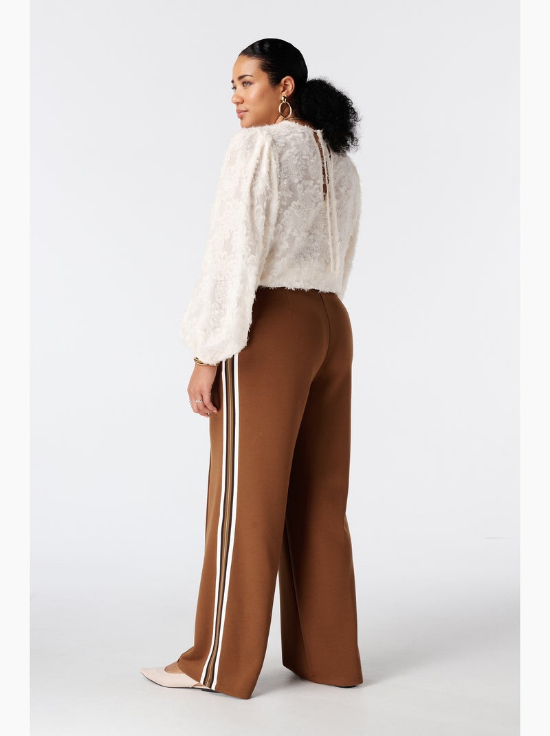 Ms mode pantalon à bande contrastante Camel - Kiabi