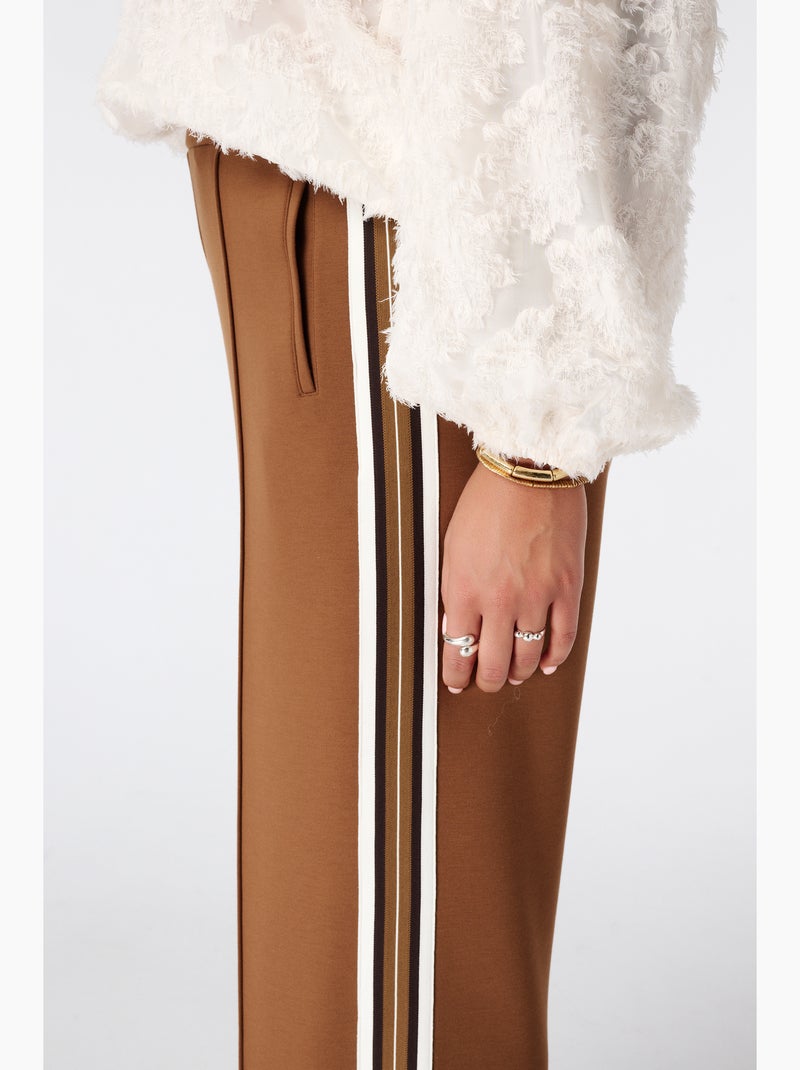 Ms mode pantalon à bande contrastante Camel - Kiabi