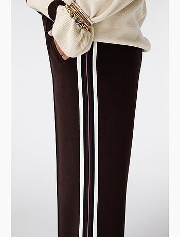 Ms mode pantalon à bande contrastante