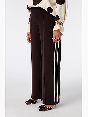 Ms mode pantalon à bande contrastante