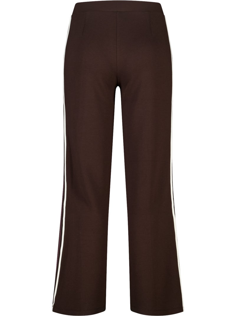 Ms mode pantalon à bande contrastante Marron foncé - Kiabi