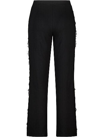 Ms mode pantalon à bande latérale en dentelle