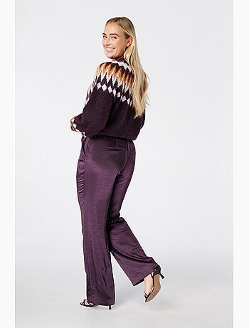 Ms mode pantalon aspect satiné