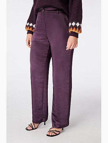 Ms mode pantalon aspect satiné