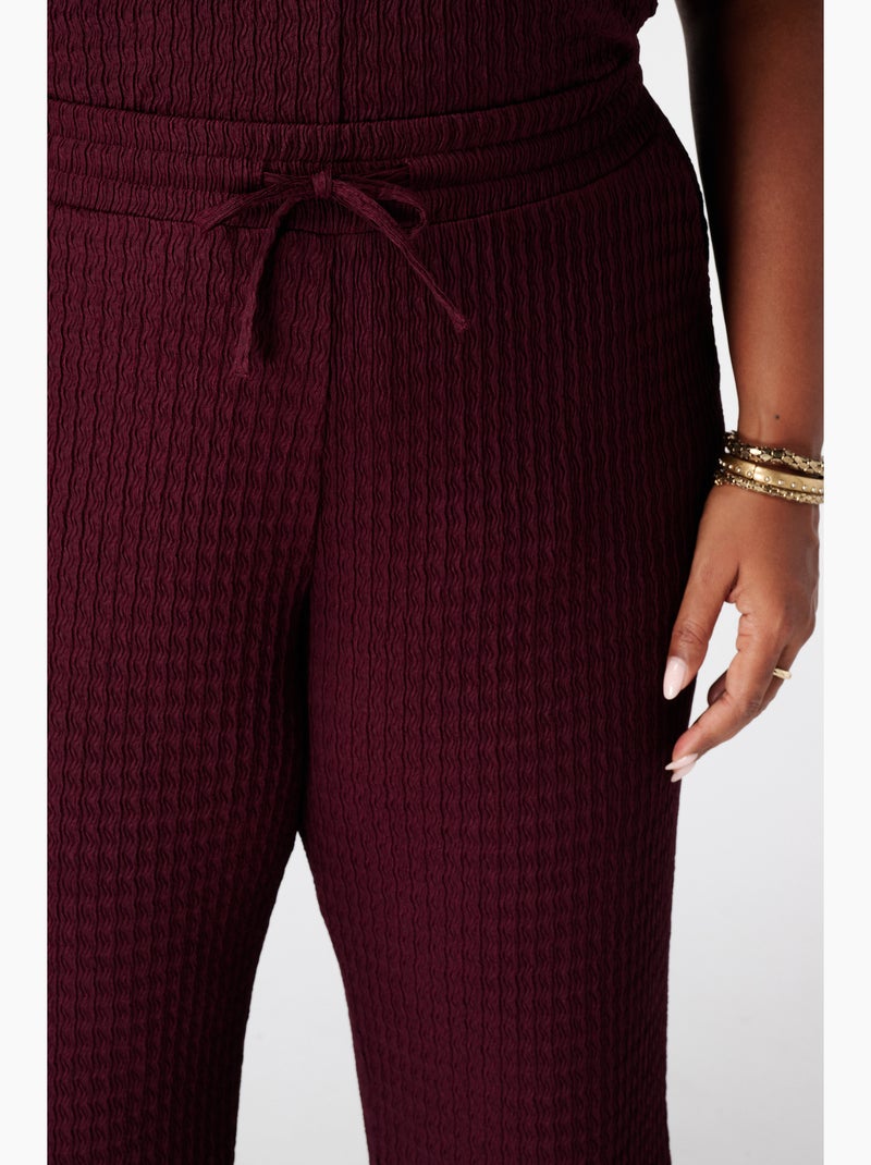 Ms mode pantalon avec taille élastique Bordeaux - Kiabi