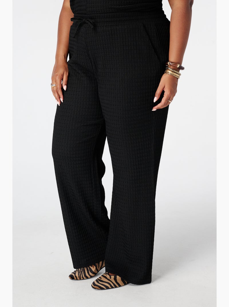 Ms mode pantalon avec taille élastique Noir - Kiabi