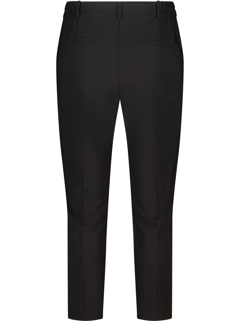 Ms mode pantalon droit à taille élastique Noir - Kiabi