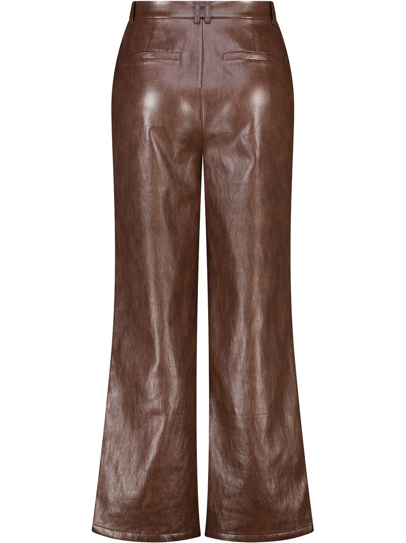 Ms mode pantalon droit Marron chocolat - Kiabi